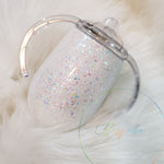 Load image into Gallery viewer, 8 oz White Glitter Unicorn Sparkle Sippy Cup
